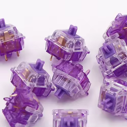 Everglide Cristal Púrpura – Interruptor Mecánico RGB Transparente