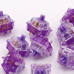 Everglide Cristal Púrpura – Interruptor Mecánico RGB Transparente