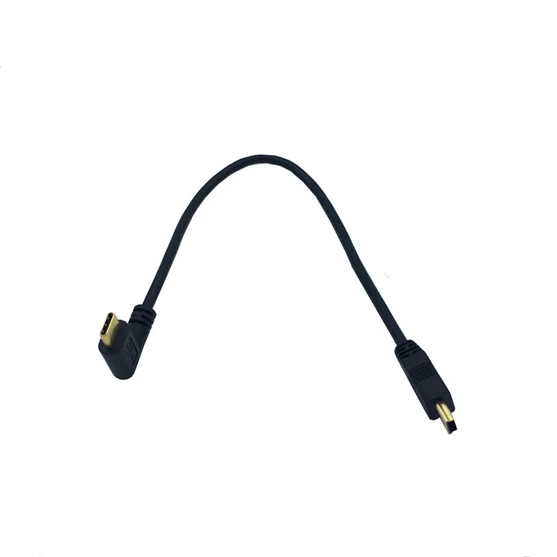 USB 3,1 90 grados Host OTG tipo C macho a Mini USB Cable adaptador macho para cámara móvil HUB duro para Macbook y Google Chromebook - imagen 3