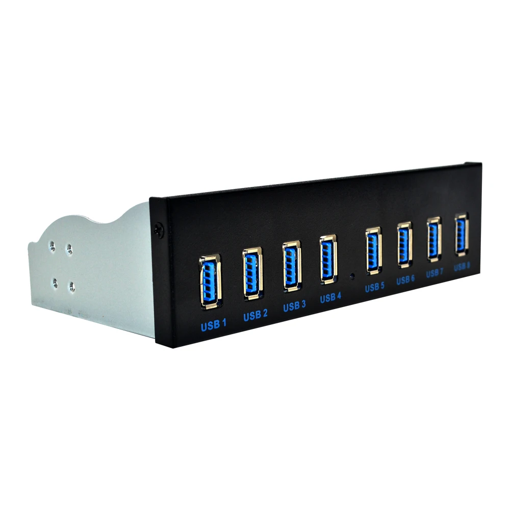 Divisores de Panel frontal USB 5,25 para ordenador, concentrador de 8 puertos USB 3, 3,0, 3,0, para PC, USB-HUB, múltiples, USB 3,0 - imagen 4