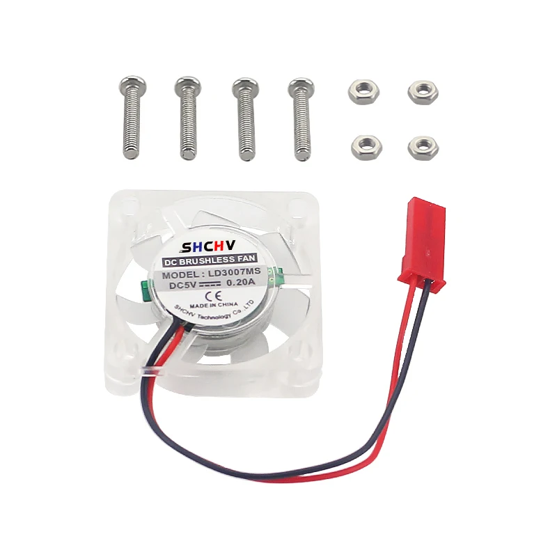 Ventilador de refrigeración para Raspberry Pi 4 DC 5V, radiador sin escobillas, ventilador de refrigeración con tornillos para Raspberry Pi 4/3/3B, 1 unidad - imagen 2