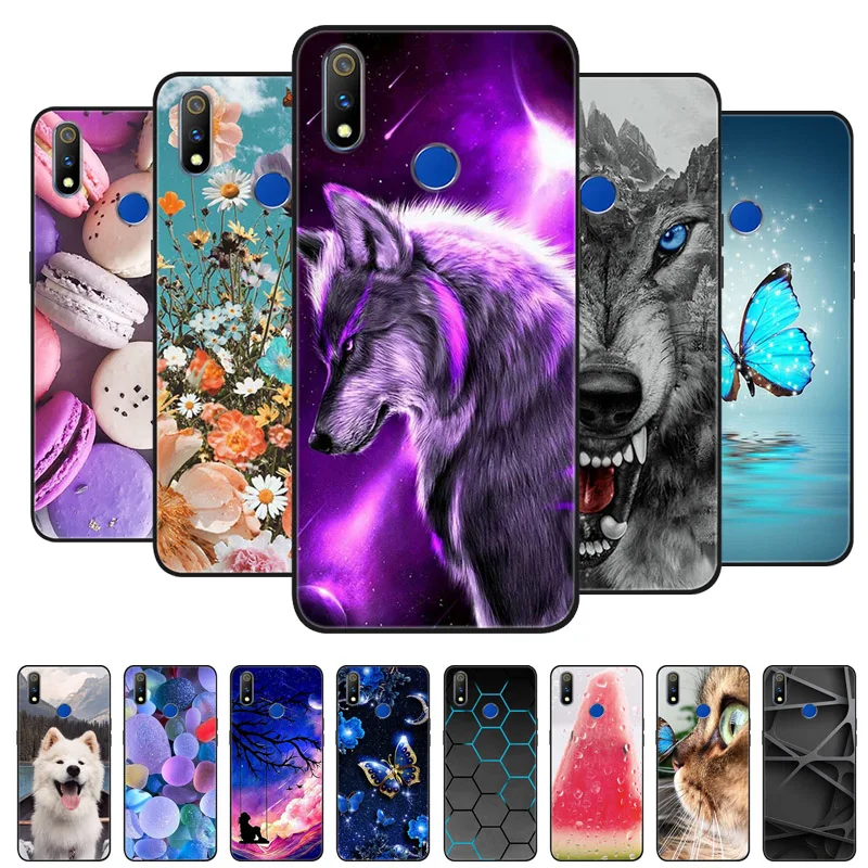 Para Realme 3 Pro Funda de silicona suave TPU contraportada para OPPO Realme 3 Pro RMX1851 Coque Funda Realme3 RMX1825 RMX1821 a prueba de golpes