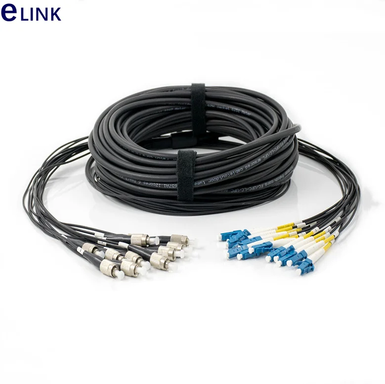 Cable de conexión de fibra óptica de 12 núcleos TPU 10M 12C blindado LC SC FC ST 6,0mm cable de conexión blindado puente SM FTTA para exteriores 12 vías - imagen 3
