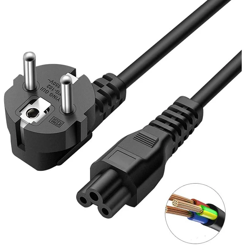 1,5 M UE EE. UU. Universal portátil cargador de 3 pines enchufe Cable adaptador de corriente para HP Dell Toshiba Sony ASUS Lenovo Samsung notebook