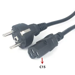 Bolantedz Cable de alimentación Schuko a IEC C15 para electrodomésticos