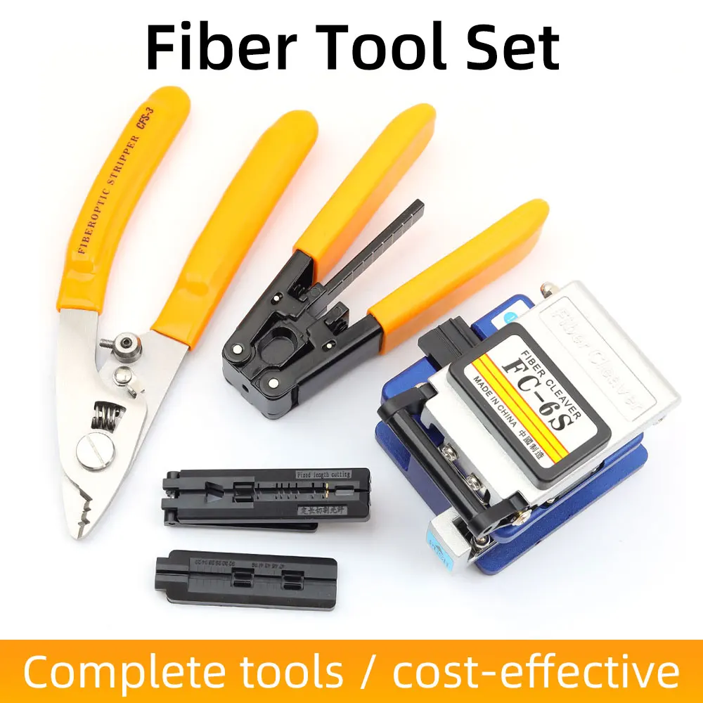 FTTH outil FC-6S cutter et fibre décapant CFS-3 En Acier Inoxydable Trois trous Kevlar Ciseaux Aramide