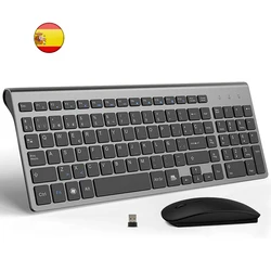 Combo Teclado y Ratón Inalámbricos para PC, Portátil y TV Box
