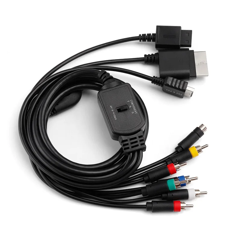 10 Uds cable de componente de alta calidad cable de audio y vídeo S para consola de juegos XBOX360/Wii/PS2/PS3 1,8 m