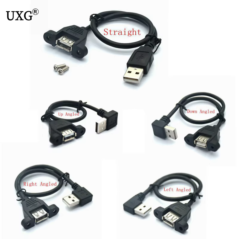 Cable Extensión USB-A Macho-Hembra 90° Panel 1M USB 2.0 - imagen 4