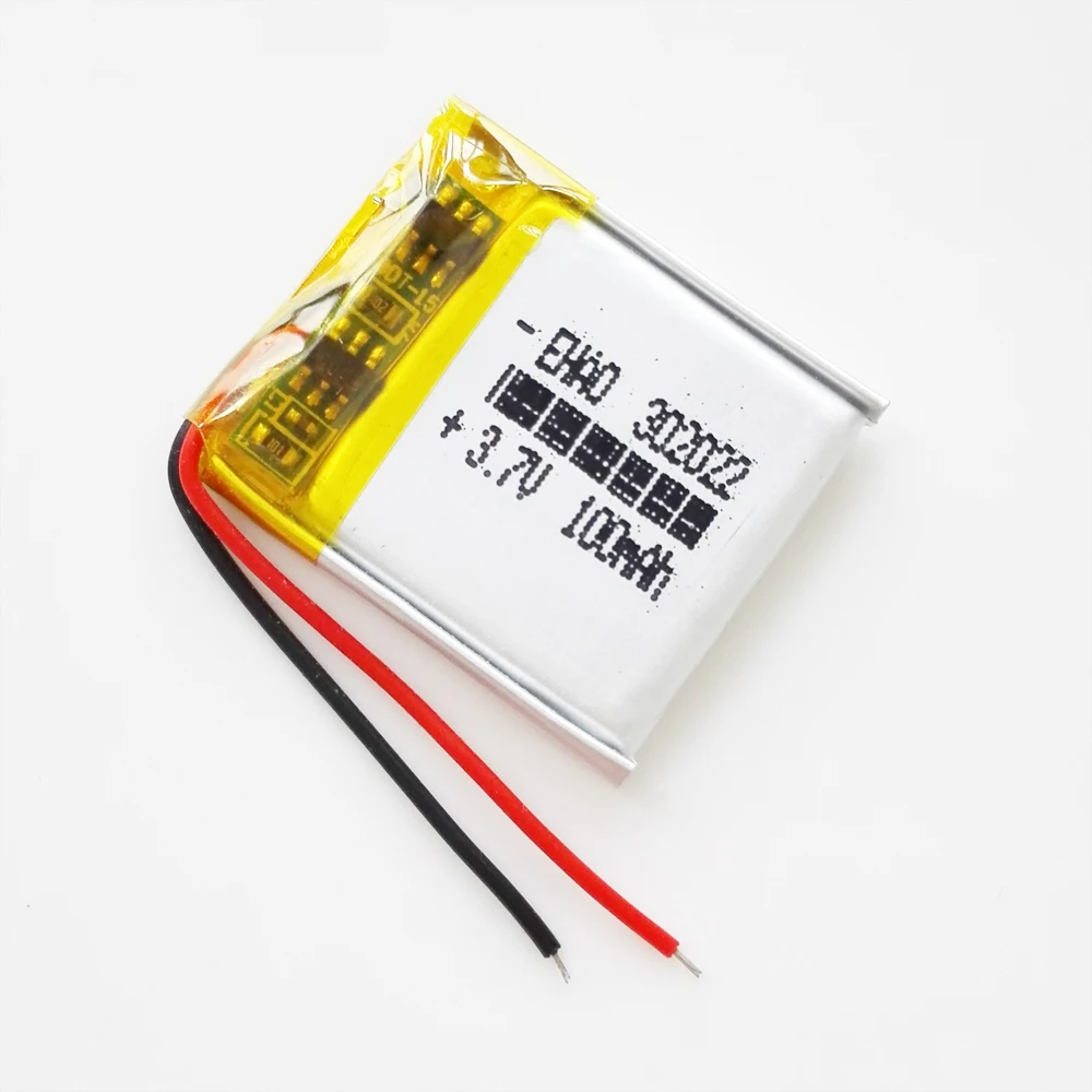 Batería recargable LiPo de polímero de litio de 100 mAh y 3,7 V 302022   Células de alimentación para Mp3 DVD auriculares bluetooth reloj inteligente MP4 - imagen 5