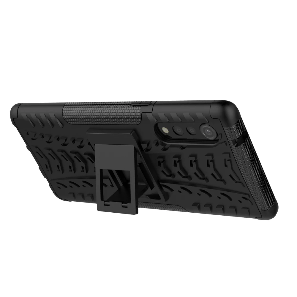 Funda de terciopelo para LG 4G LMG910EMW, armadura resistente a prueba de golpes, TPU suave con soporte de PC duro para LG Velvet 5G LM-G900N, LM-G900E - imagen 5