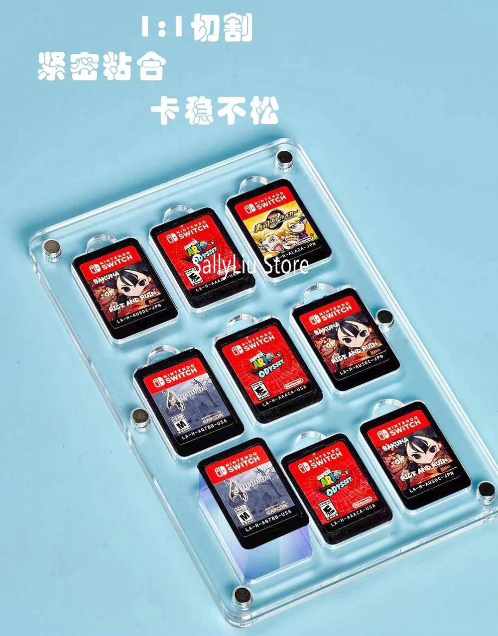 Estuche de almacenamiento de juegos para Nintendo switch, caja de cubierta de tarjeta magnética para switch lite, carcasa dura transparente acrílica para switch Oled - imagen 3