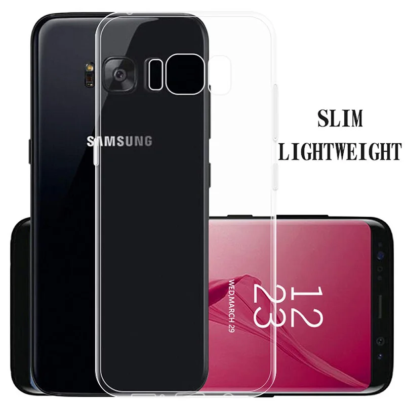 Fundas de teléfono TPU transparentes de silicona ultrafina para Samsung Galaxy S8/S8 Plus S8Plus, funda trasera protectora para cámara SamsungS8Plus - imagen 2
