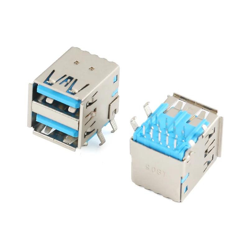 5 enchufes USB 3,0 duales de alta velocidad 90 °   Conector de carga hembra USB 3,0 tipo AF para ordenador portátil - imagen 3