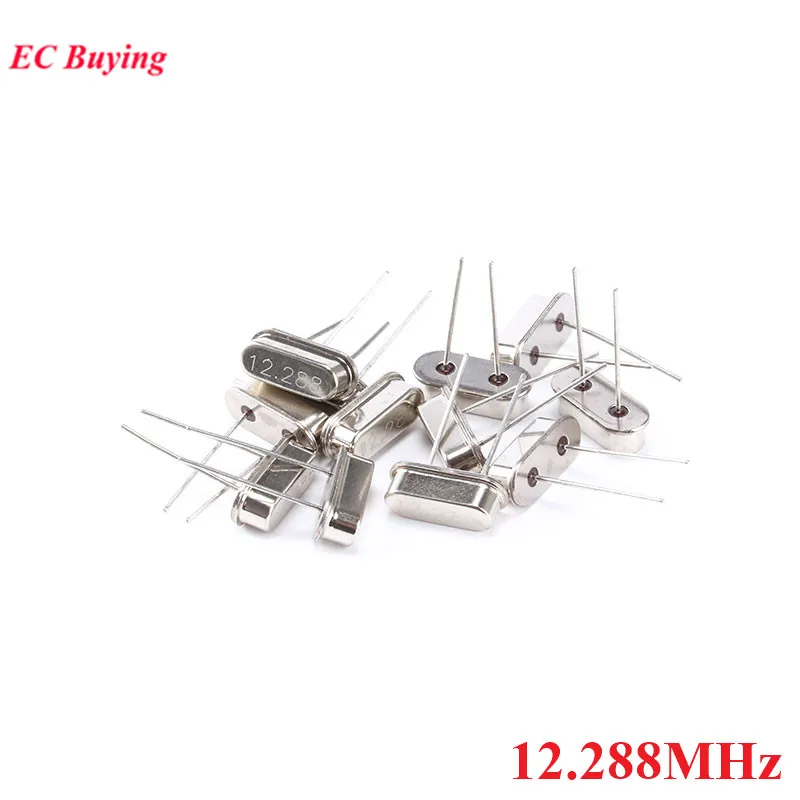 10 unids/lote 12,288 MHz 12,288 MHz 12,288 M Hz Mini resonador pasivo HC-49S oscilador de cristal de cuarzo
