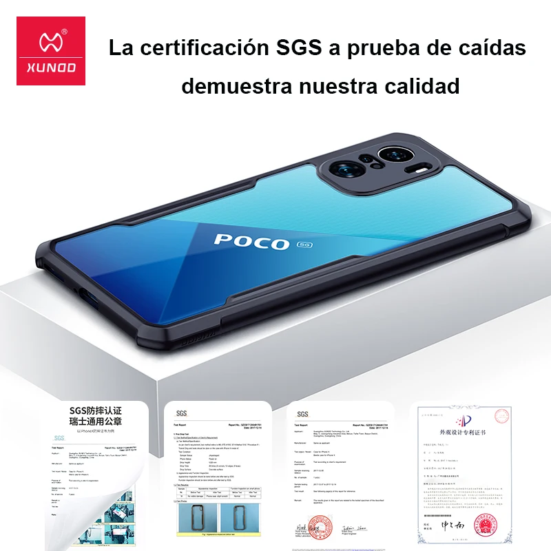 POCO F3 funda Airbag Xundd – carcasa transparente a prueba de golpes - imagen 2