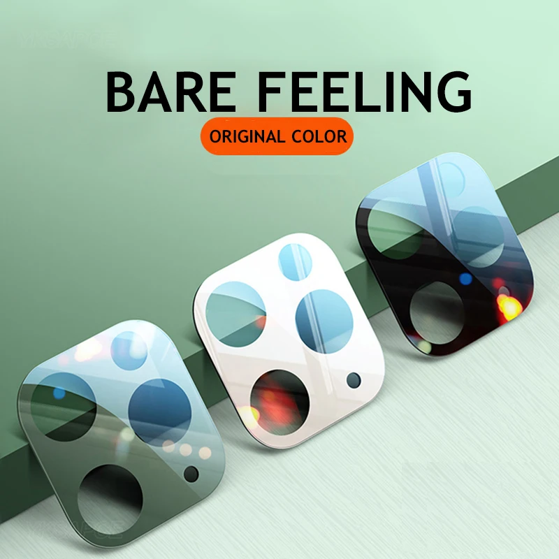 2 uds. Lente de cámara trasera 3D colorida película protectora de vidrio templado para iPhone 11 12 mini 12 Pro Max Protector de pantalla de lente trasera - imagen 4