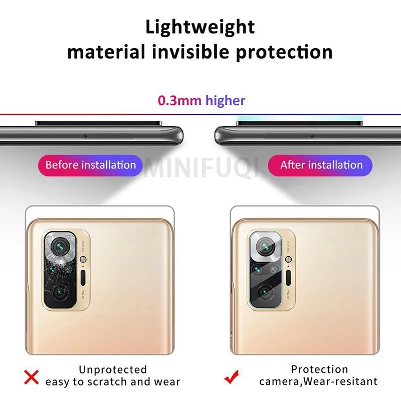 Protección de cámara para Redmi Note10 Pro 10S S Glass Redmi Note 10 9 8 9S T 9T 8T 9A 9C 8A Pro Max A C 5G película protectora de lente - imagen 3