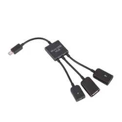 Hub USB 3 en 1: USB-C, Micro USB y Doble USB 2.0 OTG