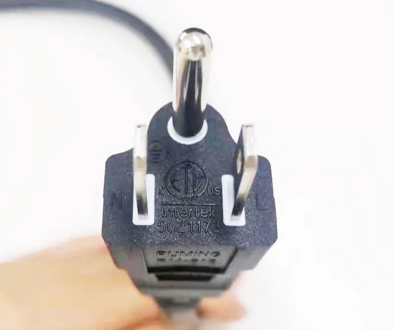 Cable de alimentación de 3 clavijas de 2M, un cabezal, 3x1,33 cuadrados, EE. UU., americano, con enchufe de clavija de 3 pines, SVT SJT SJTW, ordenador, TV, familia adecuada - imagen 5