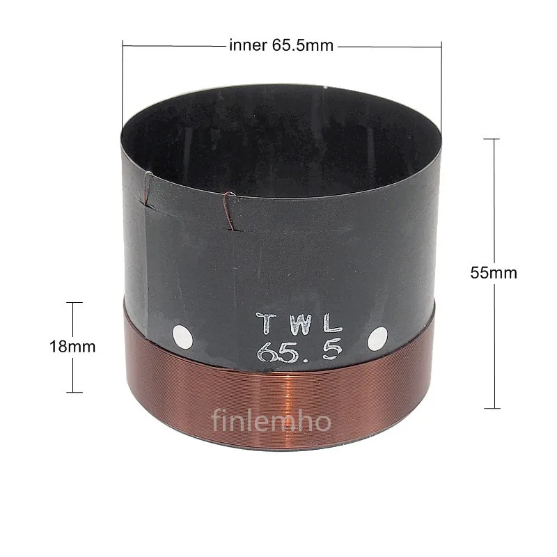 Bobina de voz de altavoz Woofer de 64/64,5/65,5mm para sistema HiFi de cine en casa reparación de bajos de coche con cable de cobre redondo aluminio negro - imagen 5