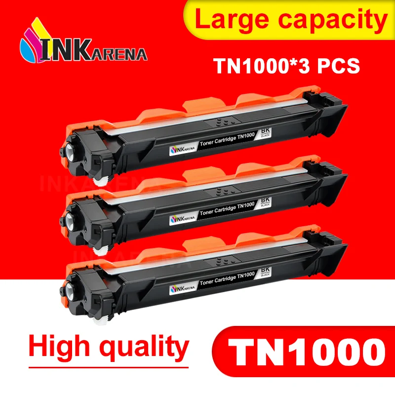 INKARENA-cartucho de tóner TN1000, Compatible con Brother TN1030, TN1080, TN1060, TN1070, TN1075, HL-1110, 1210, MFC-1810, 1610W