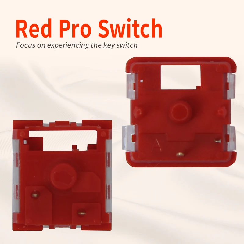 Kailh Box-Interruptor de Teclado mecánico de Chocolate, pulsador de perfil bajo, RGB, SMD, vástago blanco, lineal, sensación de mano, Rro rojo - imagen 2