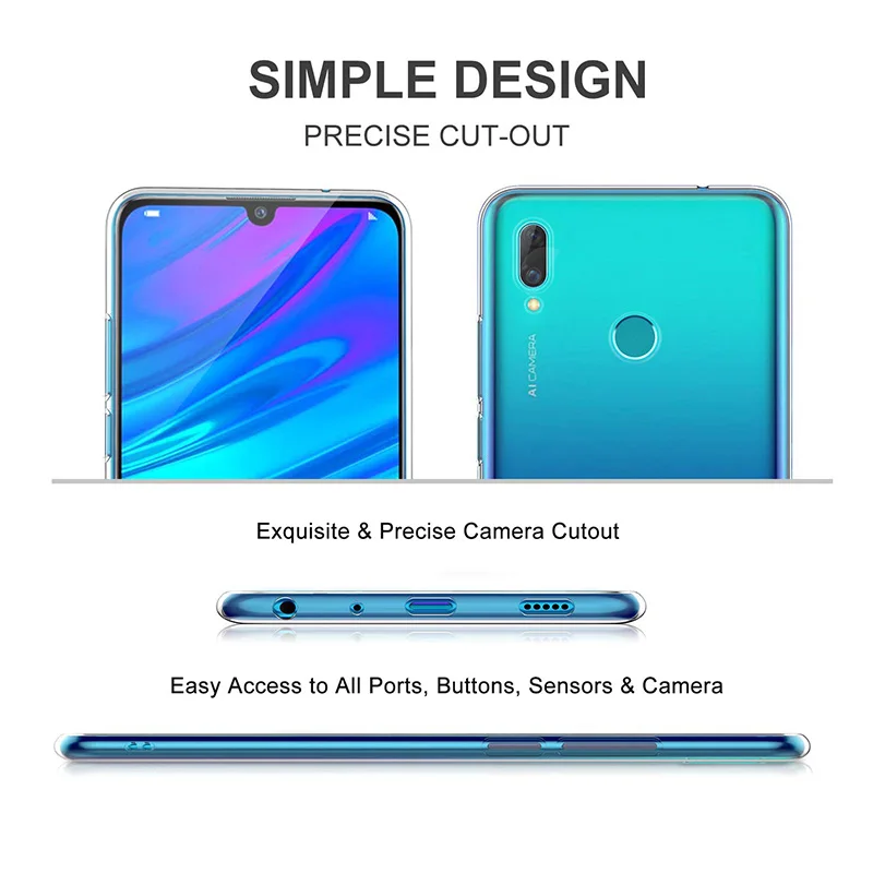 Funda protectora de silicona para teléfono Huawei P Smart 2019 2020 2021 Z Pro Plus, funda trasera suave de TPU transparente, Fundas para PSmart - imagen 5