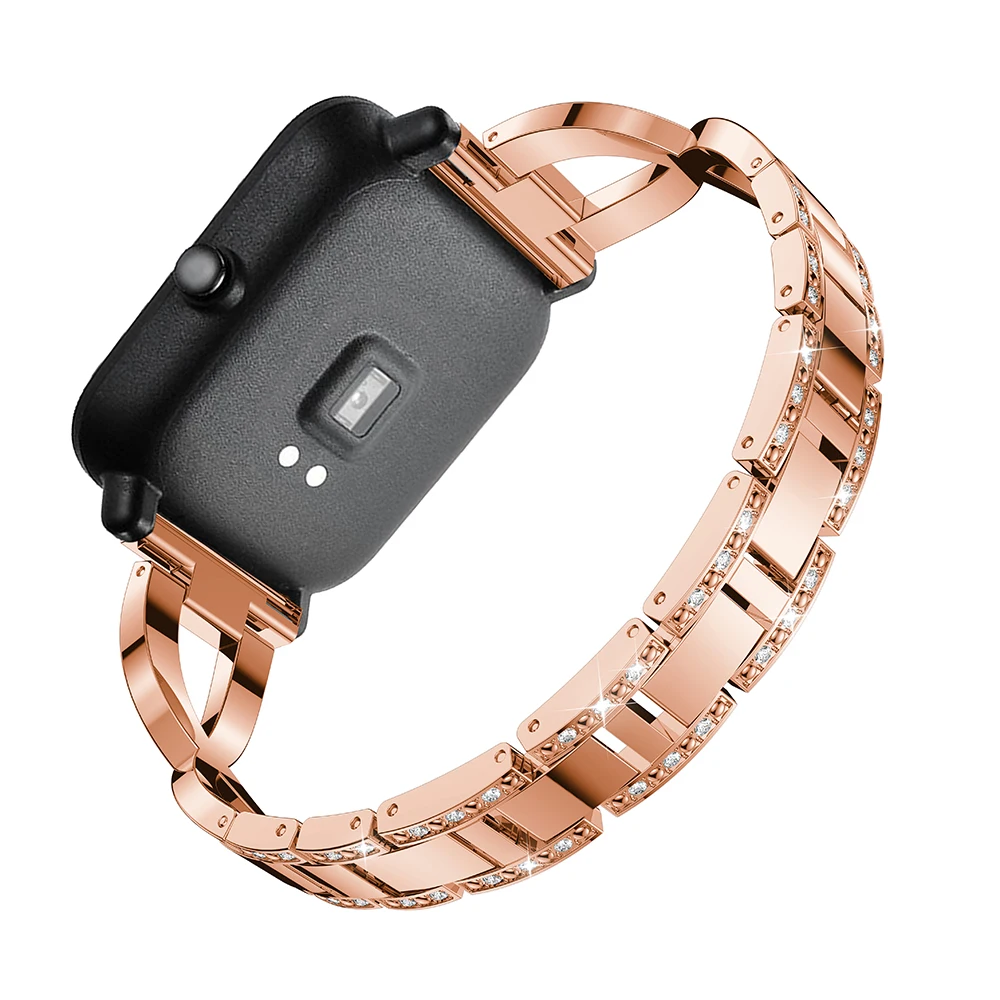 Correa de diamantes de imitación para Huami Amazfit Bip Lite GTS GTR 4/3/2, correa para reloj inteligente Samsung Galaxy Watch de 42mm y 46mm - imagen 3