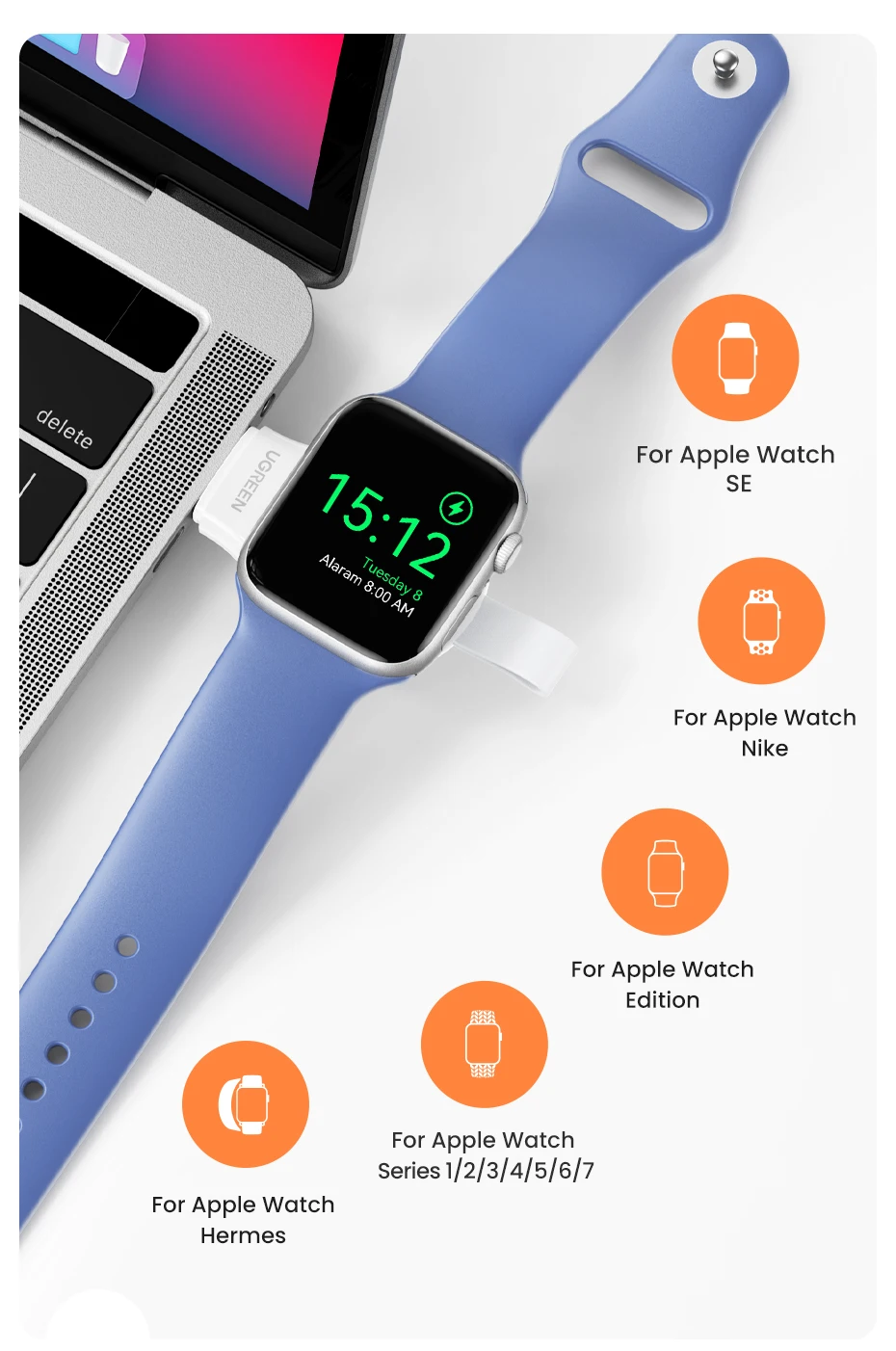 Se muestra un reloj azul en una computadora portátil