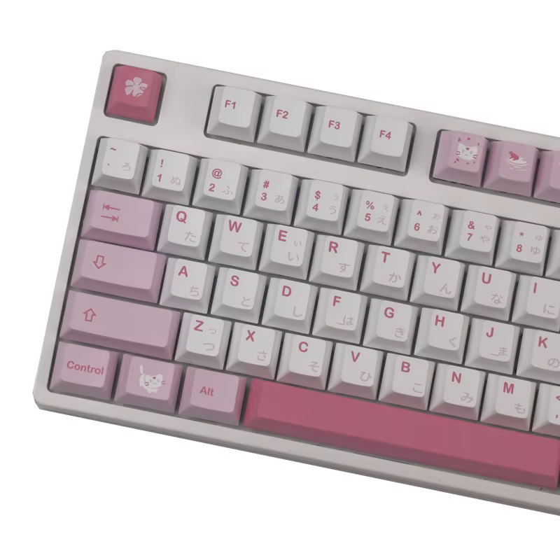 GMK NightSakura Cat Keycaps PBT – Sublimación Interruptores MX - imagen 3