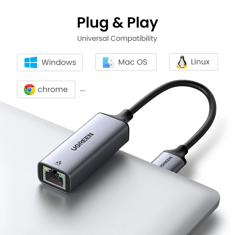 UGREEN Adaptador USB 3.0 a Ethernet Gigabit RJ45 para PC - imagen 3