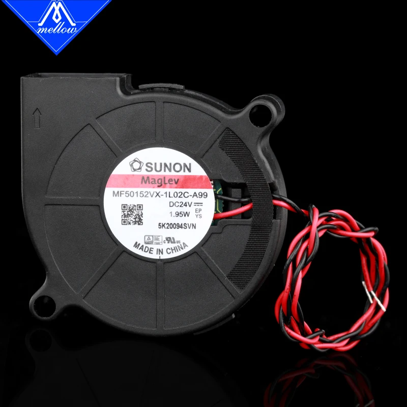 Mellow-ventilador centrífugo de doble rodamiento para impresora 3D, ventilador Turbo de refrigeración, 24V, 5015S, Sunon 5015 - imagen 5
