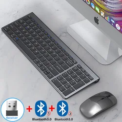 Teclado y Ratón Inalámbrico Bluetooth 5.0 - Combo PC Mac Android