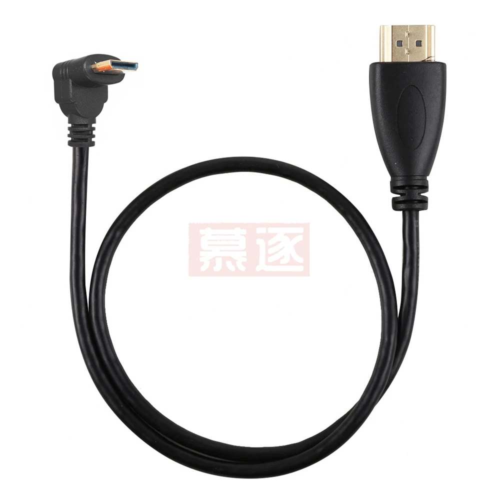 Mini HDMI con ángulo izquierdo, derecho, arriba y abajo, compatible con HDTV macho, conector de Cable M/M 1,4 para cámara de vídeo DSLR, Monitor LCD de 0,5 M/50cm - imagen 3