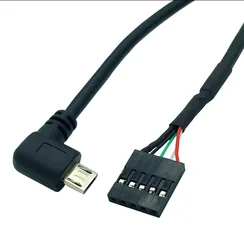 Conector Micro USB macho hembra ángulo recto DuPont