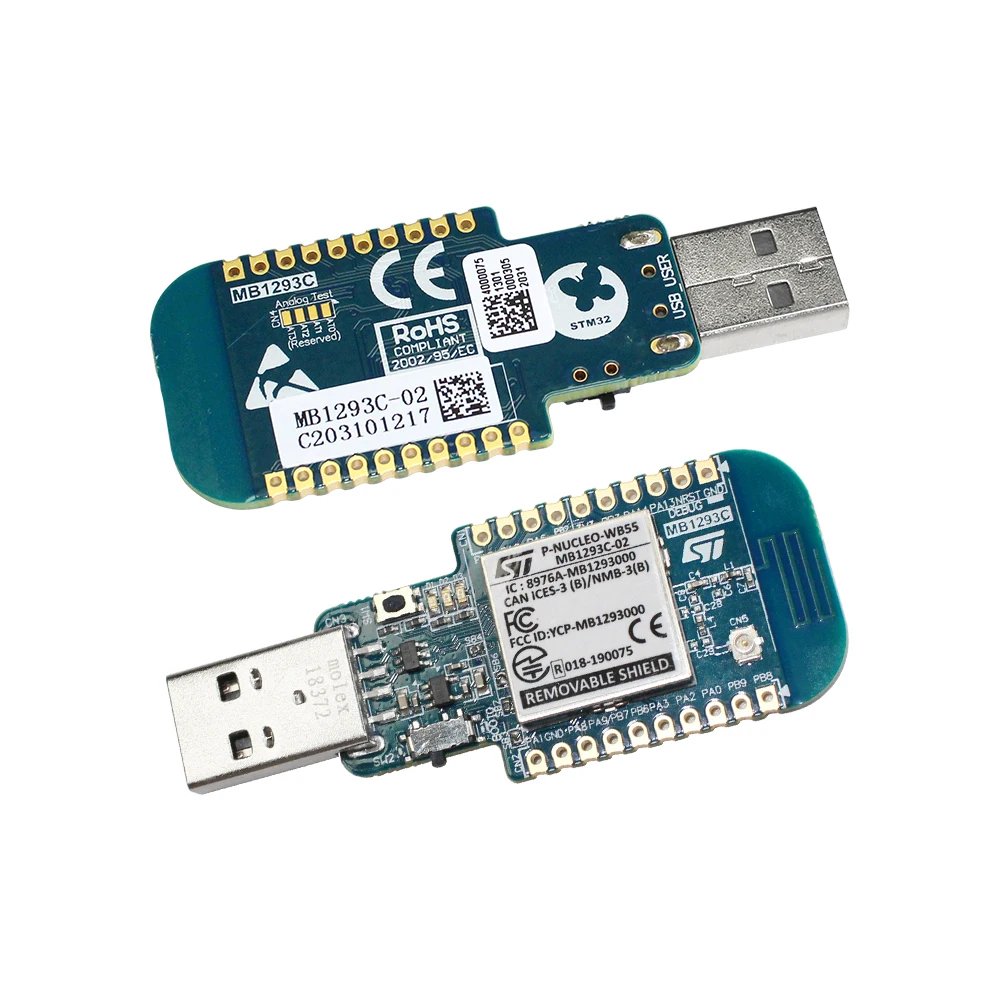 Kits de desarrollo de P-NUCLEO-WB55 originales, paquete de núcleos ARM BLE, incluye dongle USB y Nucleo-68 con STM32WB55 MCUs 100% nuevo - imagen 5