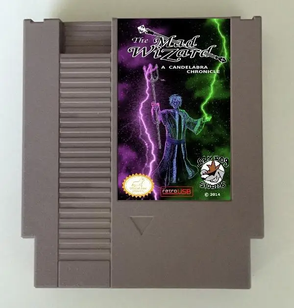 Cartucho de juego Mad Wizard para consola NES/FC