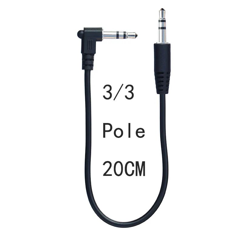 Cable auxiliar corto con enchufe de 3,5mm, Cable de Audio estéreo macho a macho en ángulo de 90 grados, Cable de Audio auxiliar para coche MP3/MP4, 15cm, 20cm, 30cm - imagen 4