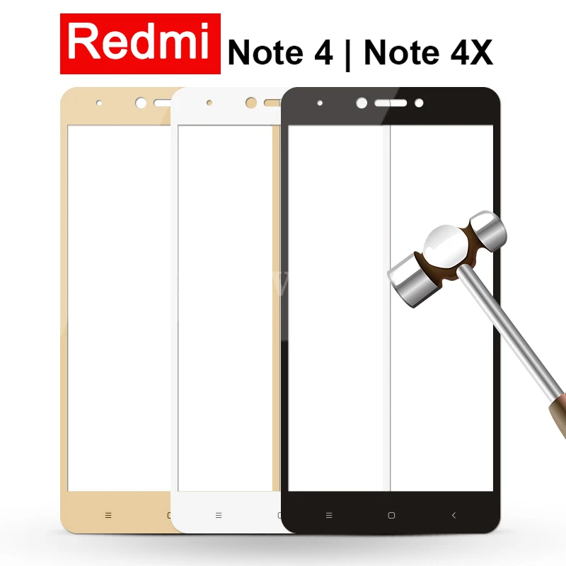 Vidro-De-prote-o-de-Tela-Cheia-4X-Xiaomi-Redmi-Nota-Redmi-4X16-32g-64-gb
