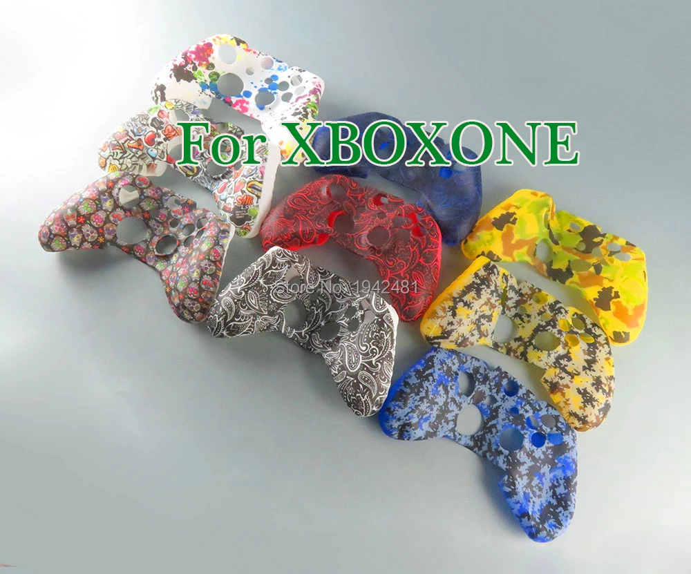 40 Uds funda de silicona de transferencia de agua camuflaje funda protectora de silicona funda de goma para controlador Xbox One
