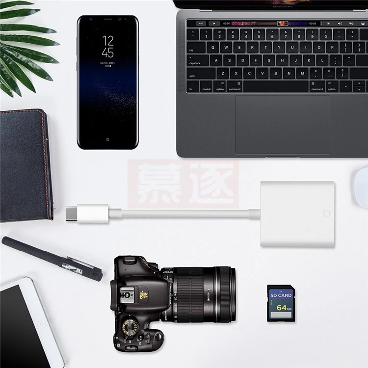USB 3.1 Tipo C USB-C zu SD SDXC Kartenleser Adaptador Für Handys Macbook - imagen 5