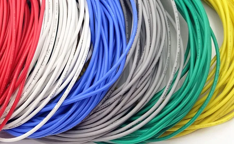 Cable de goma de silicona de 1M 18AWG, Cable de cobre electrónico aislado para lámpara LED, Cable de iluminación suave y Flexible de alta temperatura, UL3135 - imagen 4