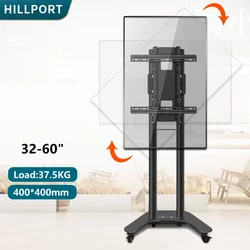 HILLPORT Carrito de TV móvil giratorio para pantallas LCD y LED