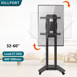 HILLPORT Carrito de TV móvil giratorio para pantallas LCD y LED