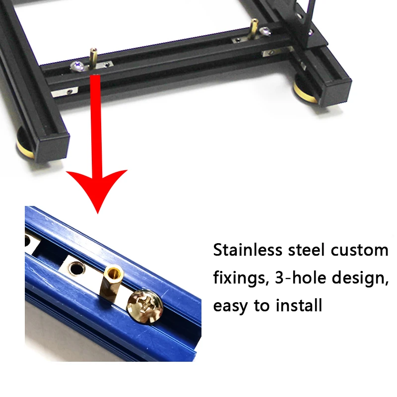 Soporte de aleación de aluminio para tarjeta gráfica, estante superior para 4GPU, cable elevador o tarjeta adaptadora - imagen 4