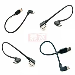 Cable USB 2.0 a USB-C macho acodado 90 grados para carga y datos