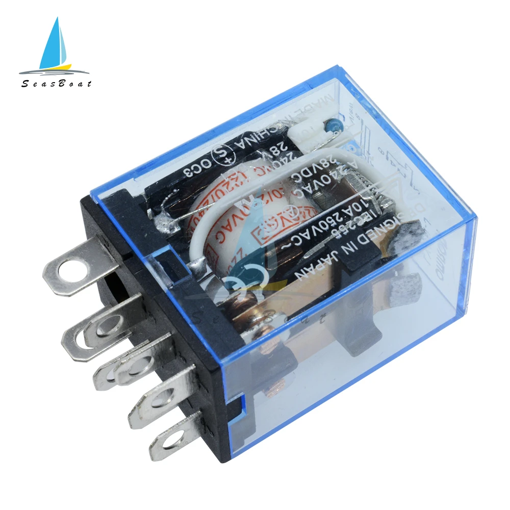 Relé de potencia de bobina DPDT LY2NJ HH62P con Base de enchufe, 24V DC 12V 220/240V AC 10A 8PIN - imagen 4