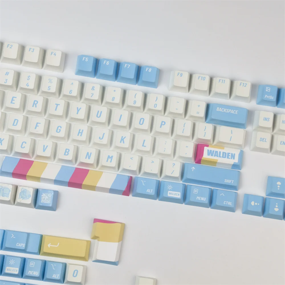 142 teclas Walden Keycap Cherry Profile ANSI Layout ISO Enter PBT teclas completas DYE-Subbed 3U 6.25U 7U barra espaciadora 1.75U 2U teclas de cambio - imagen 3