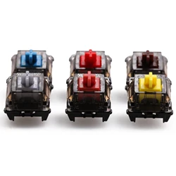 Gateron CAP V2 Interruptor RGB 3 pines - Cristal negro prelubricado